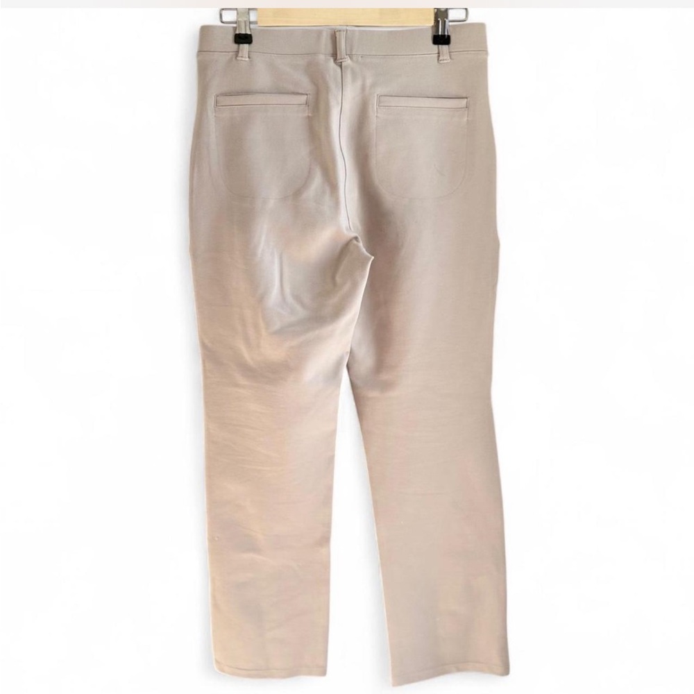Quince Ecru Ponte Pants - Straight Leg - Faux Pockets - M Regular - Picture 3 of 7